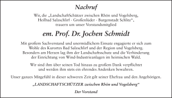 Traueranzeige von Jochen Schmidt von FZ