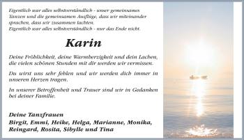Traueranzeige von Karin Dietrich von FZ