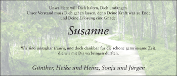 Traueranzeige von Susanne Diehl von FZ