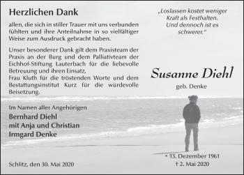 Traueranzeige von Susanne Diehl von FZ