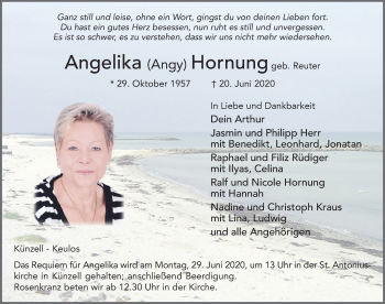 Traueranzeige von Angelika Hornung von FZ