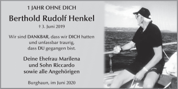 Traueranzeige von Berthold Rudolf Henkel von FZ