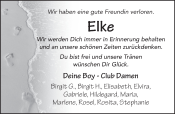 Traueranzeige von Elke Deutrich von FZ