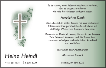 Traueranzeige von Heinz Heindl von FZ