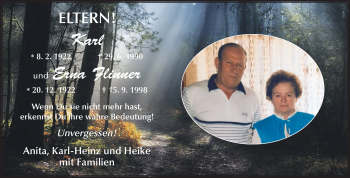 Traueranzeige von Karl Flinner von FZ