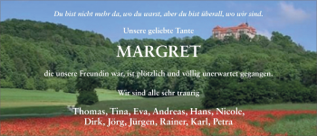 Traueranzeige von Margret Marx von FZ