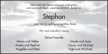 Traueranzeige von Stephan Schneider von FZ