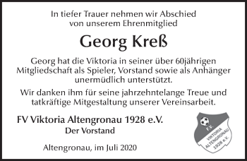 Traueranzeige von Georg Kreß von FZ