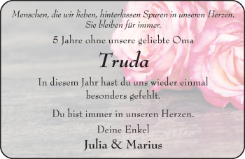 Traueranzeige von Gertrud Jost von Fuldaer Zeitung