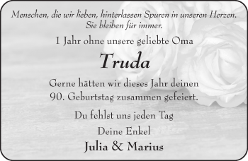 Traueranzeige von Gertrud Jost von Fuldaer Zeitung
