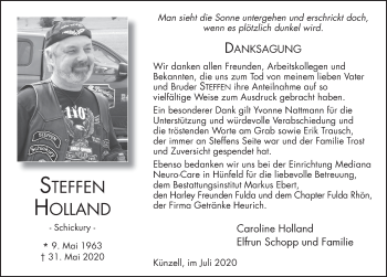 Traueranzeige von Steffen Holland von FZ