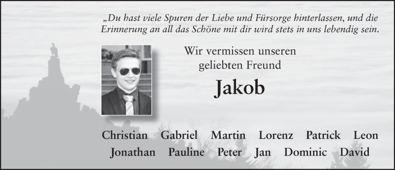  Traueranzeige für Jakob Gerhard Rupprecht vom 14.08.2020 aus FZ