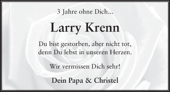 Traueranzeige von Larry Krenn von FZ