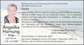 Traueranzeige von Angelika Hornung von FZ