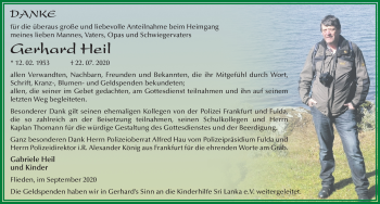 Traueranzeige von Gerhard Heil von FZ