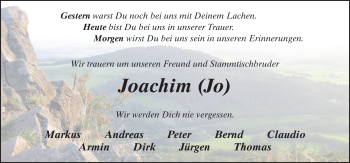 Traueranzeige von Joachim Oskar Wolf von FZ