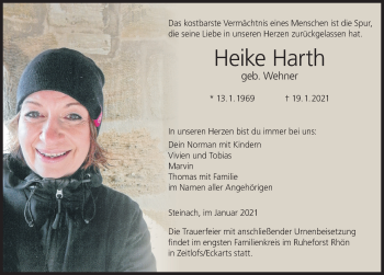 Traueranzeige von Heike Harth von FZ