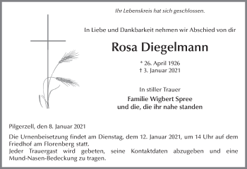 Traueranzeige von Rosa Diegelmann