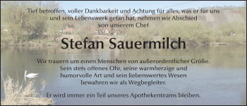 Traueranzeige von Stefan Sauermilch von FZ