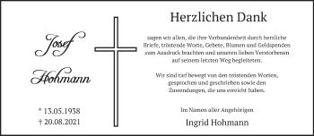 Traueranzeige von Josef Hohmann von FZ