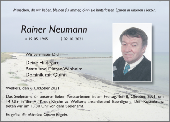 Traueranzeige von Rainer Neumann von FZ