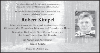 Traueranzeige von Robert Kimpel von FZ
