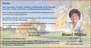 Traueranzeige von Rosel Möller von FZ