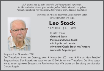 Traueranzeige von Leo Stock von FZ