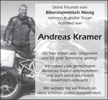 Traueranzeige von Andreas Kramer von FZ