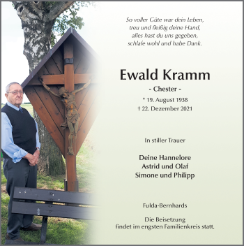 Traueranzeige von Ewald Kramm