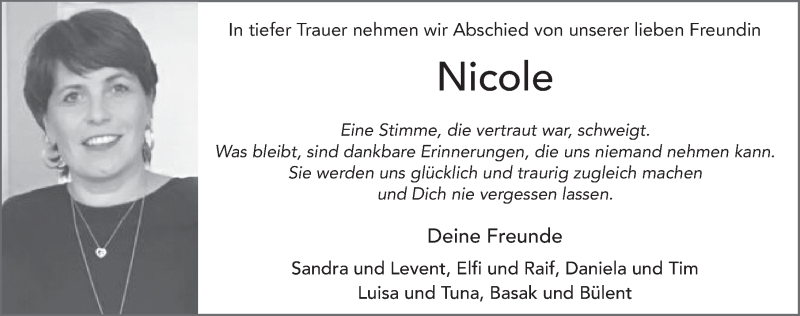  Traueranzeige für Nicole Scheuermann-Najmi vom 15.12.2021 aus FZ