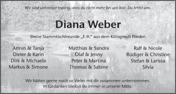 Traueranzeige von Diana Weber von FZ