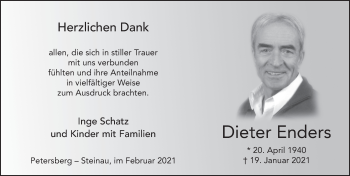 Traueranzeige von Dieter Enders von FZ