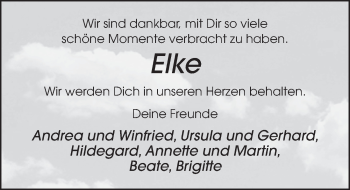 Traueranzeige von Elke Bleuel von FZ