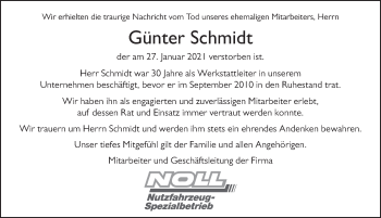 Traueranzeige von Günter Schmidt von FZ