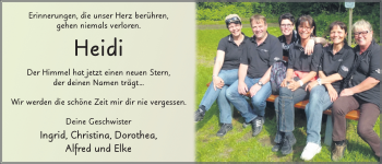 Traueranzeige von Heidi Gitter von FZ