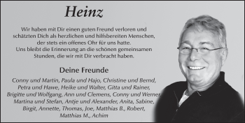 Traueranzeige von Heinz Albert Julius Hornung von FZ