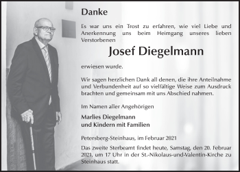 Traueranzeige von Josef Diegelmann von FZ