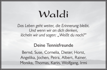 Traueranzeige von Walter Neubauer von FZ