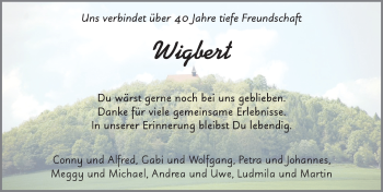 Traueranzeige von Wigbert Wiegand von FZ