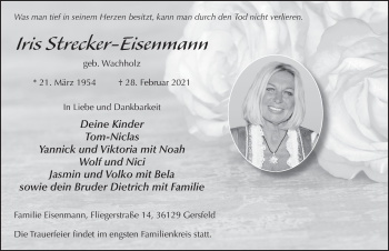 Traueranzeige von Iris Strecker-Eisenmann von FZ
