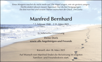 Traueranzeige von Manfred Bernhard von FZ