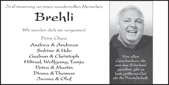 Traueranzeige von Markus Brehl von FZ