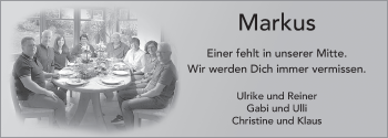 Traueranzeige von Markus Brehl von FZ