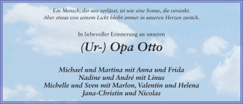 Traueranzeige von Otto Kempel von FZ