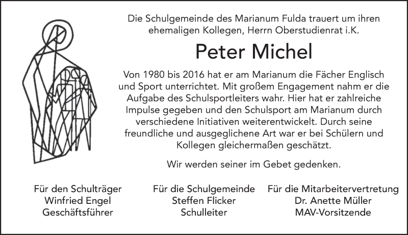  Traueranzeige für Peter Michel vom 01.03.2021 aus FZ