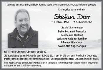 Traueranzeige von Stefan Dörr von FZ