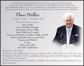 Traueranzeige von Theo Möller von FZ