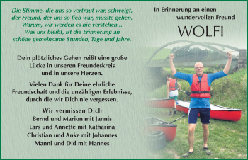 Traueranzeige von Wolfram Eckl von FZ