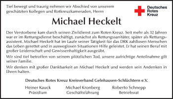 Traueranzeige von Michael Heckelt von FZ